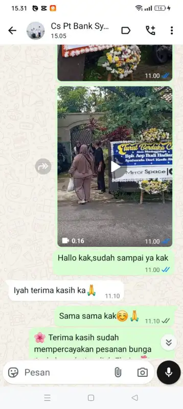 Testimonial Papan Bunga ACEH TAMIANG
